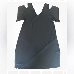 Women’s Black Midi cut out shoulder short sleeve 14/16 Dress.